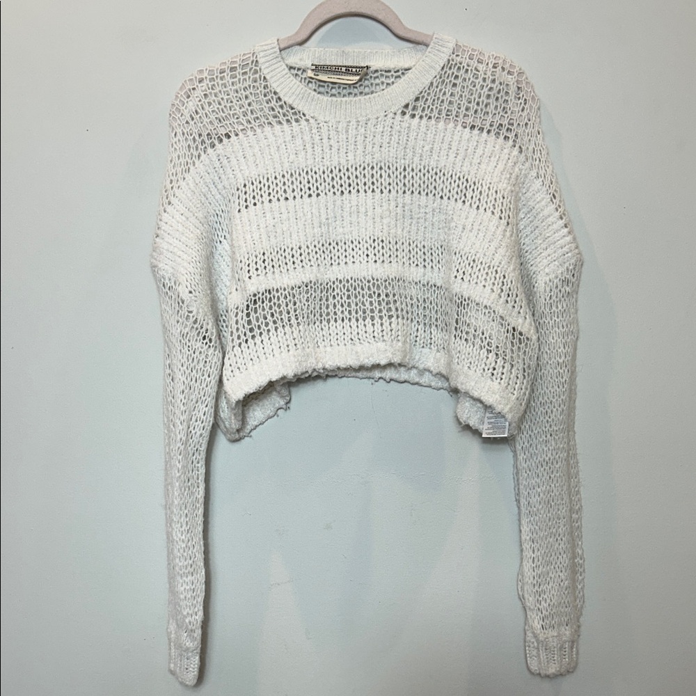Kimchi Blue White Cropped Sweater